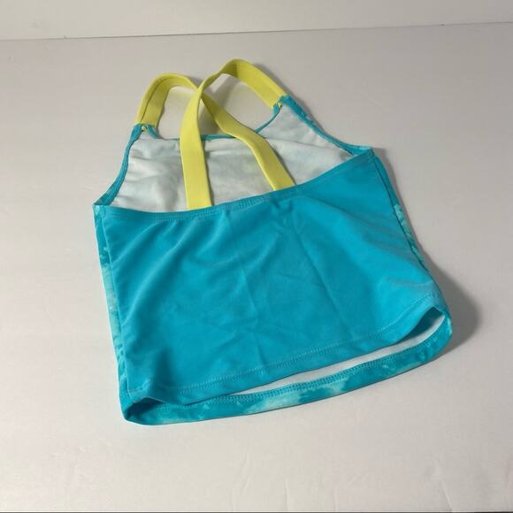 Blue Pineapple Hearts Tankini Top Girl's Size 6 - Picture 2 of 3